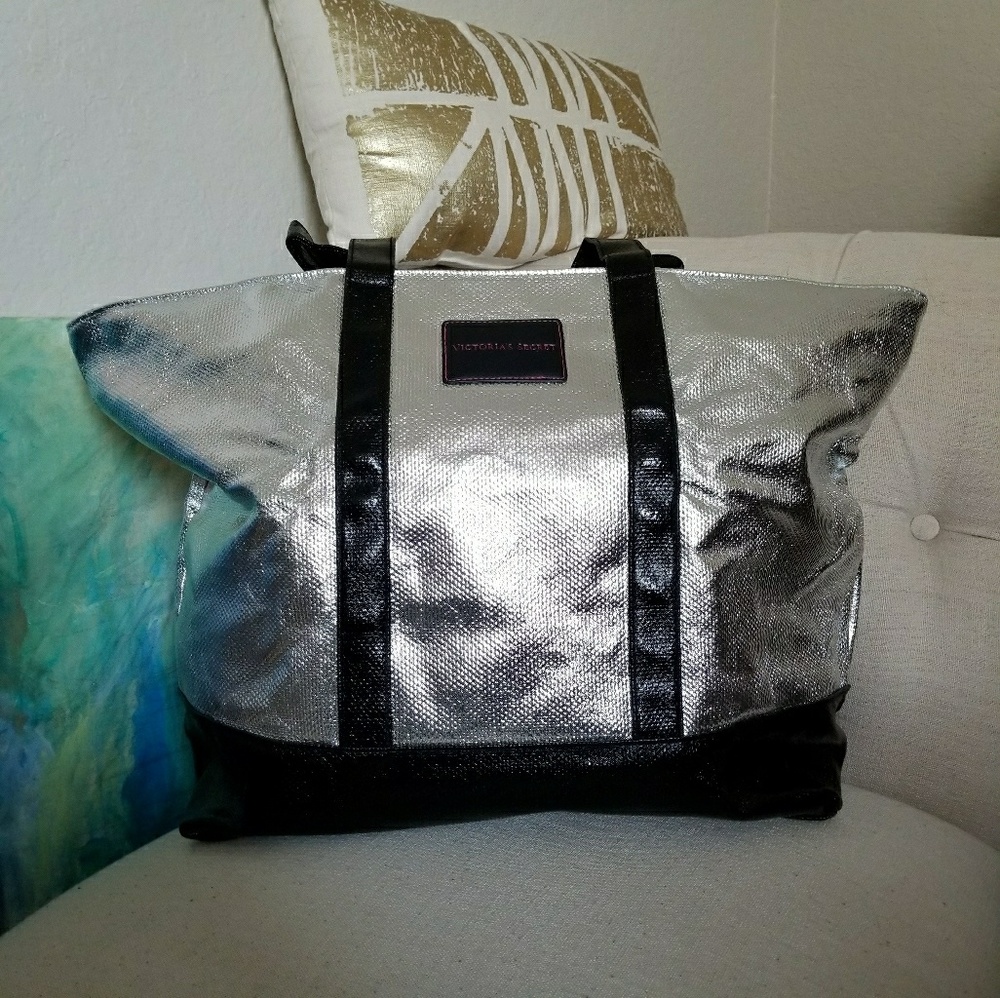 NWOT Victoria's Secret Metallic Tote